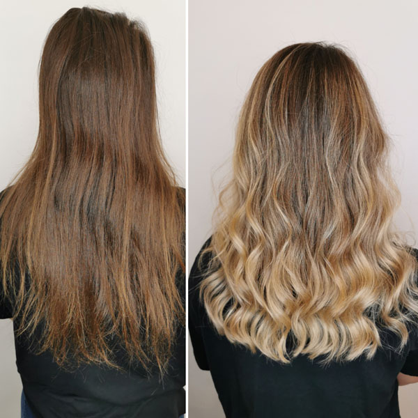 Beispiel für eine Coloration und ein Hairstyling, langes Haar, vom Salon Mandy Zemann, Lörrach